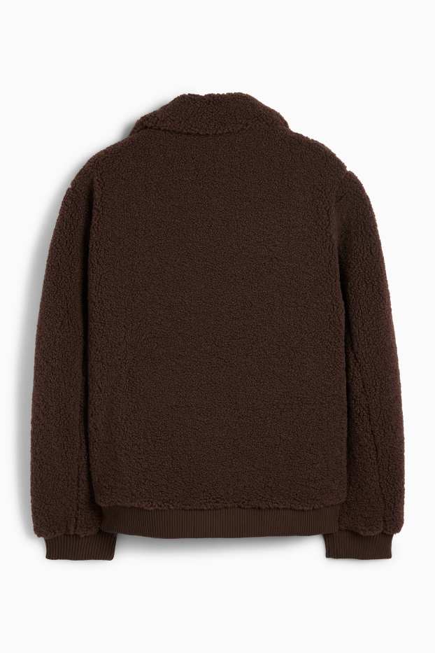 Men - Teddy fur jacket - brown