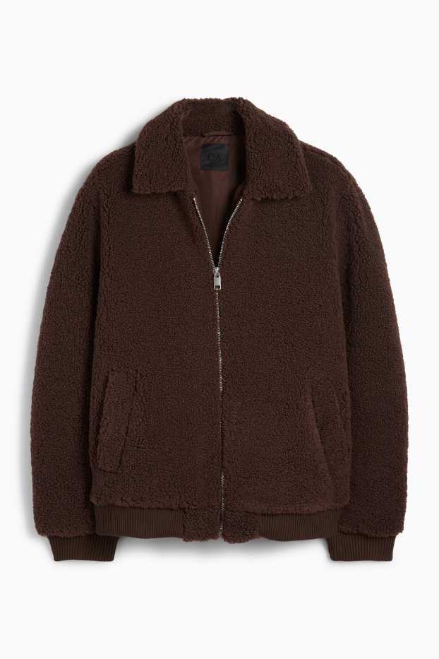 Men - Teddy fur jacket - brown