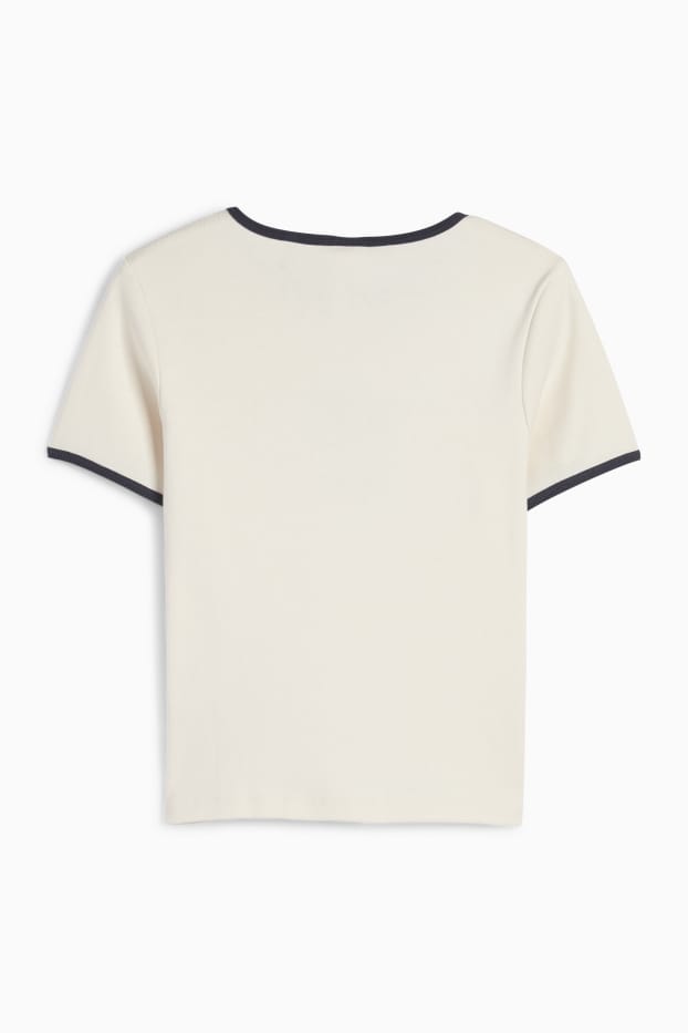 Enfants filles - Harry Potter - T-shirt - finition côtelée - blanc crème