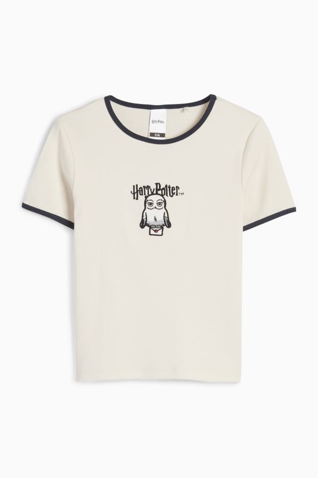 Enfants filles - Harry Potter - T-shirt - finition côtelée - blanc crème