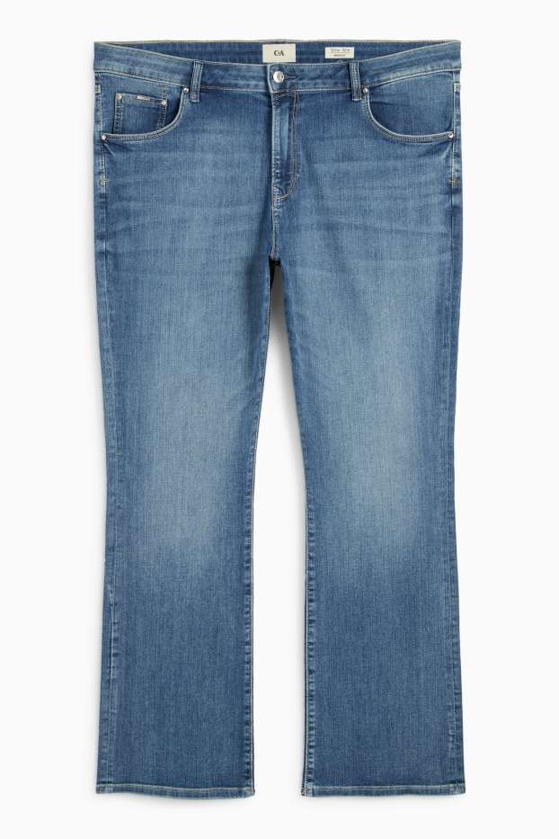 Dames - Bootcut jeans - mid waist - jeansblauw