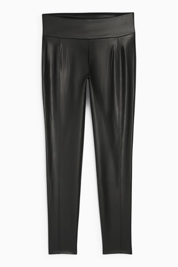 Femmes - Leggings - matière synthétique - noir