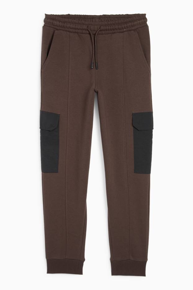 Children Boys - Cargo joggers - dark brown