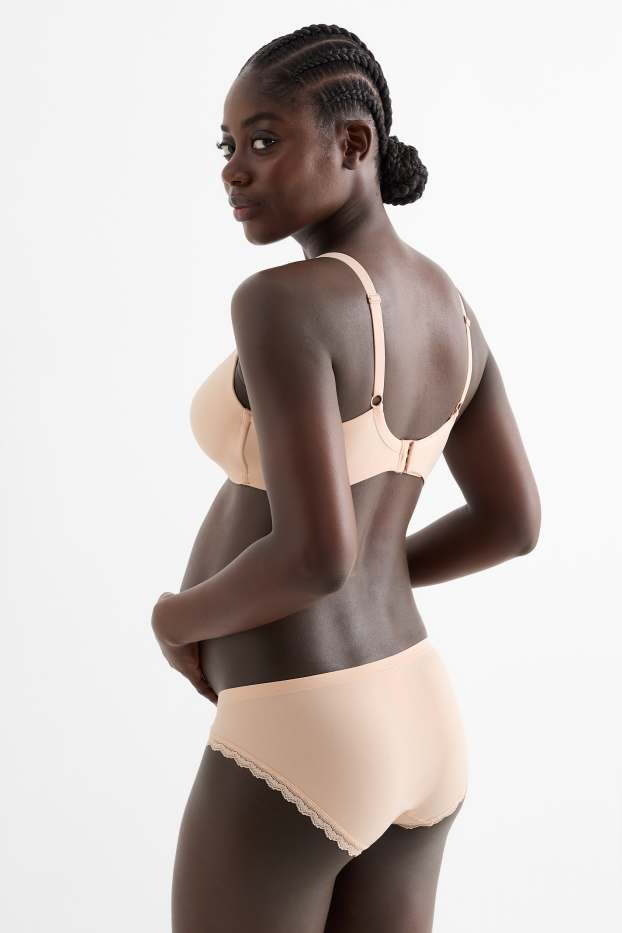 Dames - Voedings-BH zonder beugels - voorgevormd - licht beige