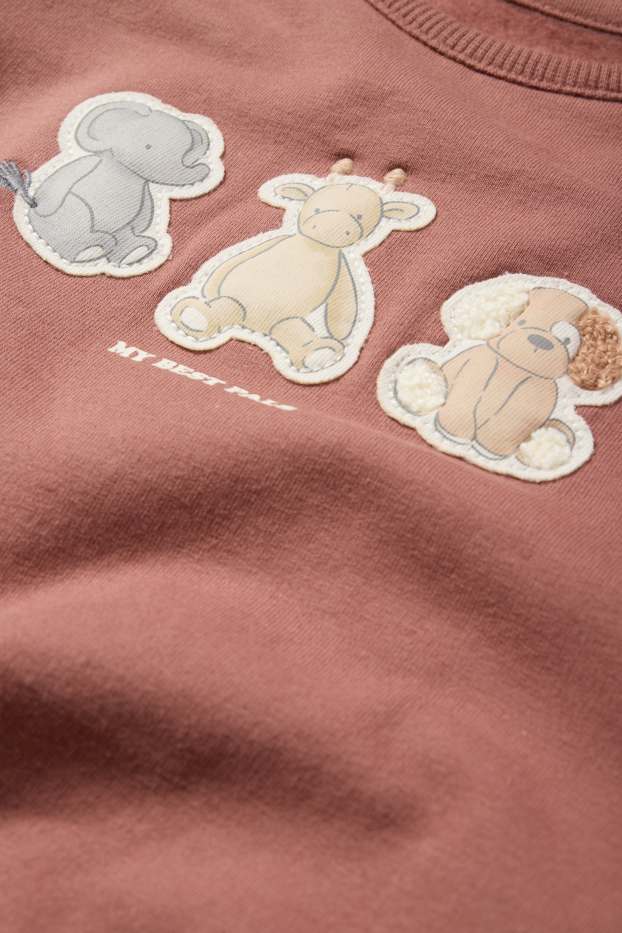 Unisex - Animali - felpa per neonati - rosa scuro