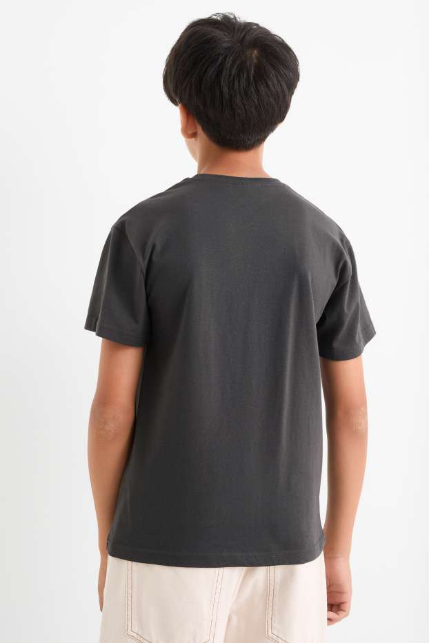 Kinder Jungen - AC/DC - Kurzarmshirt - dunkelgrau