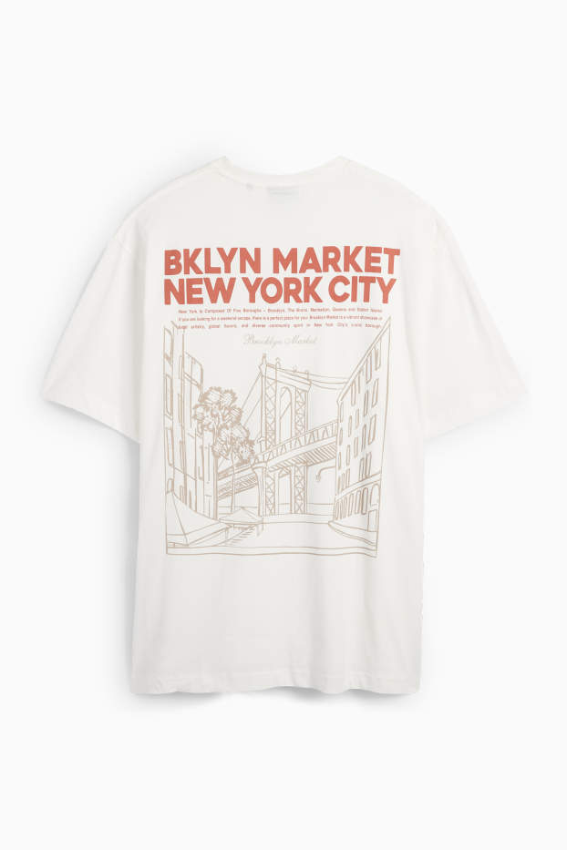 Uomo - T-shirt - relaxed fit - bianco