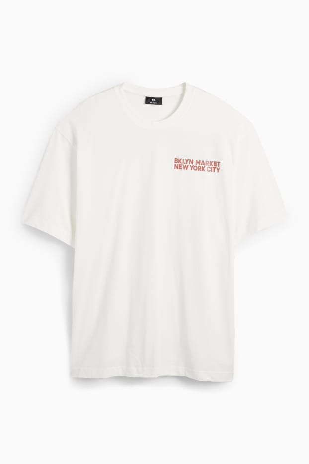 Uomo - T-shirt - relaxed fit - bianco