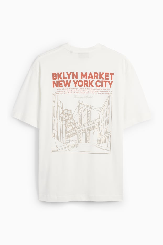 Men - T-shirt - relaxed fit - white
