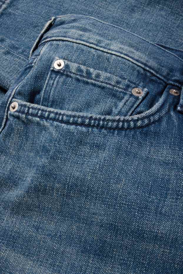 Herren - Regular Jeans mit Knopfleiste - jeansblau