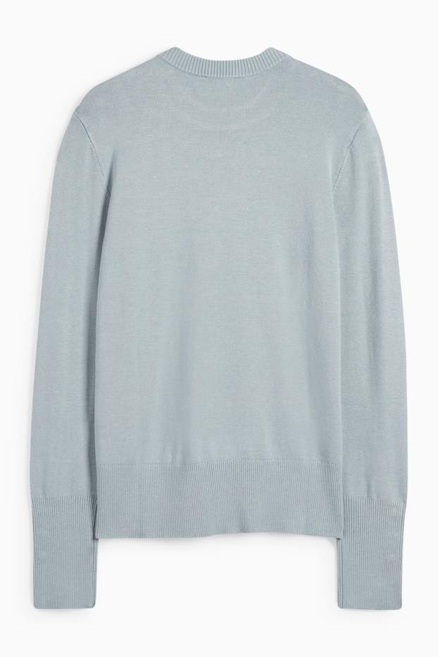 Damen - Feinstrick-Pullover - blau