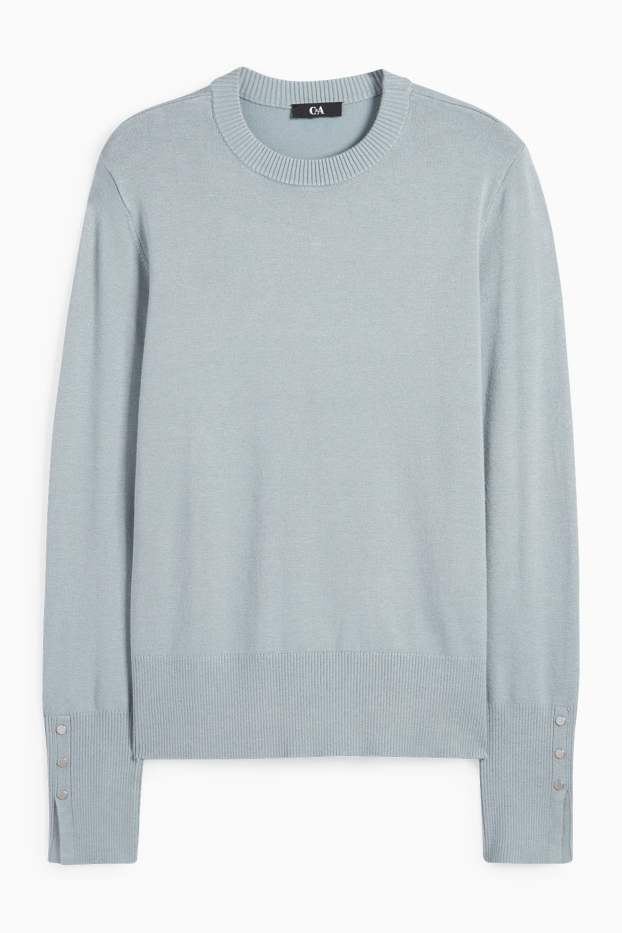 Damen - Feinstrick-Pullover - blau