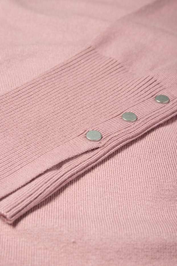 Donna - Maglione in filato lavorato a maglia fine - rosa scuro