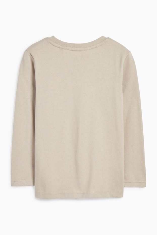 Kinderen: jongens - Spider-Man - longsleeve - glanseffect - beige