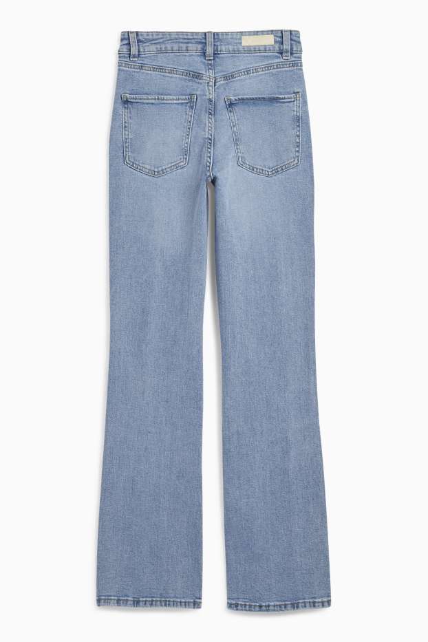 Damen - Bootcut Jeans - High Waist - helljeansblau