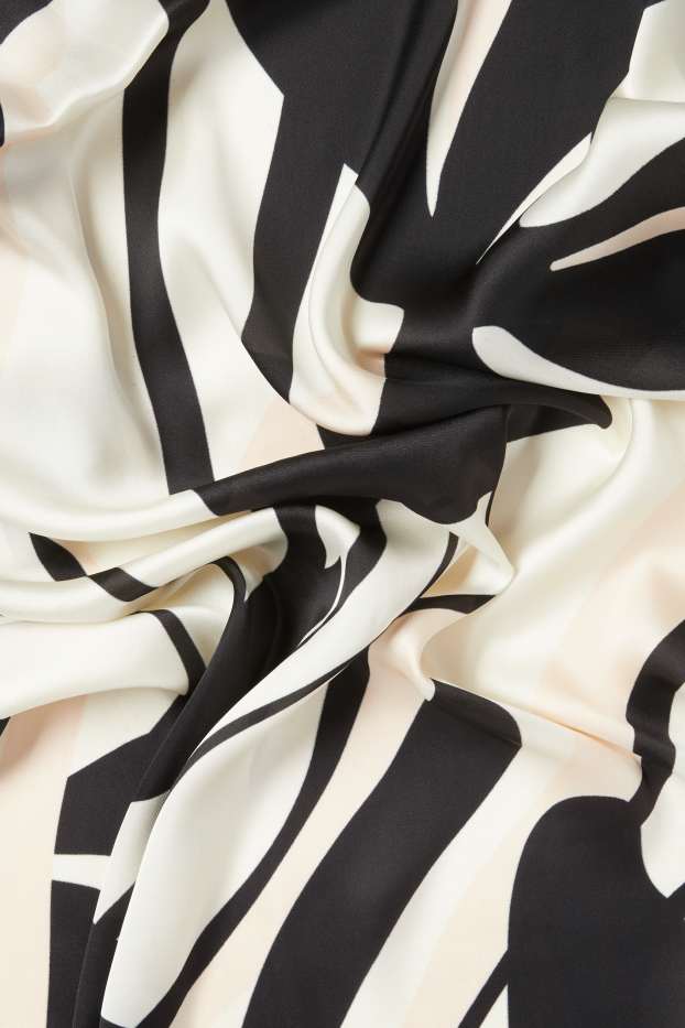 Women - Scarf - patterned - black / beige