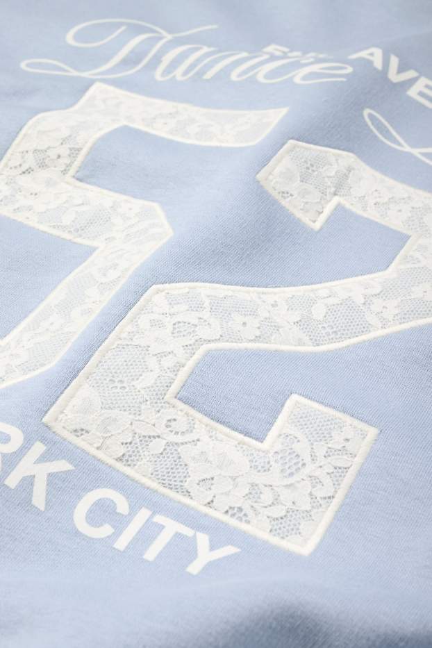 Enfants filles - New York City - sweat à capuche - bleu clair