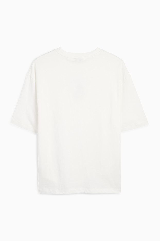 Kobiety - T-shirt - oversize - biały