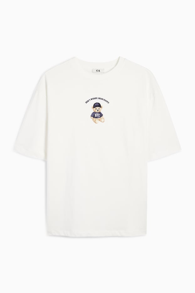 Kobiety - T-shirt - oversize - biały