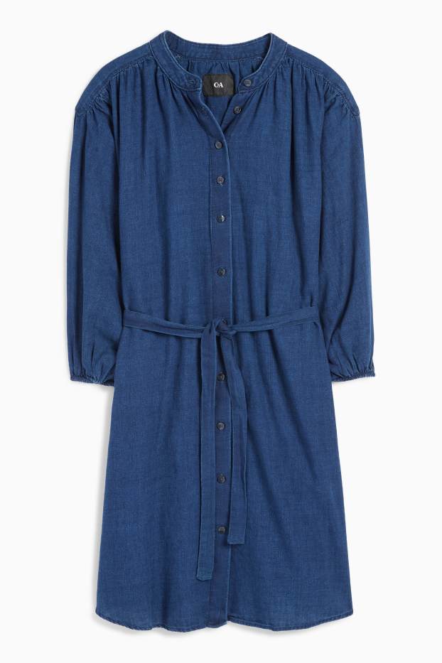 Dona - Vestit camiser texà - texà blau