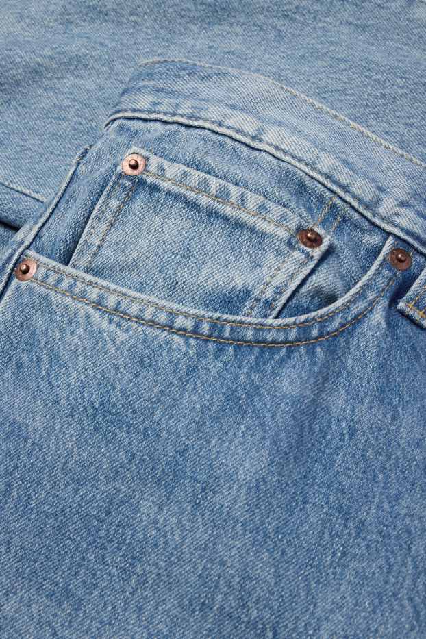 Herren - Regular Jeans mit Knopfleiste - jeansblau