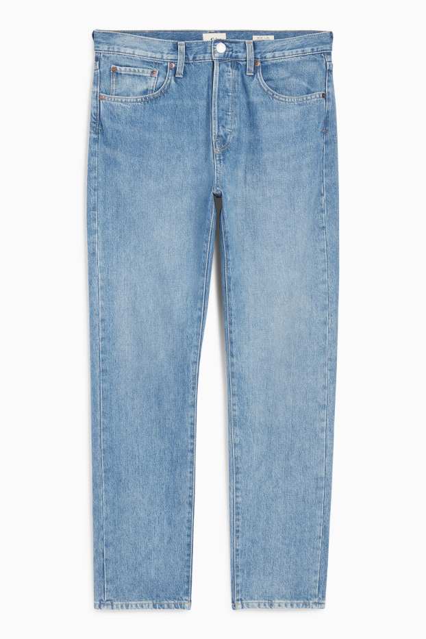 Herren - Regular Jeans mit Knopfleiste - jeansblau