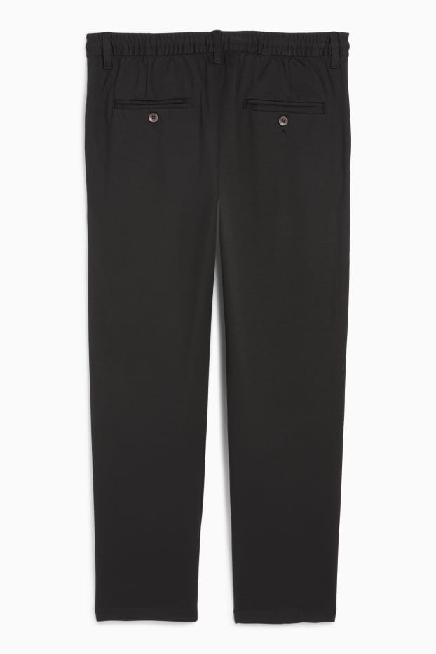 Pánské - Kalhoty chino - tapered fit - černá