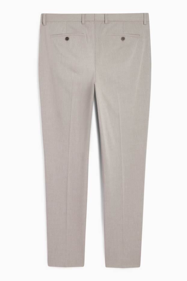 Hombre - Pantalón de vestir - colección modular - slim fit - Flex - gris