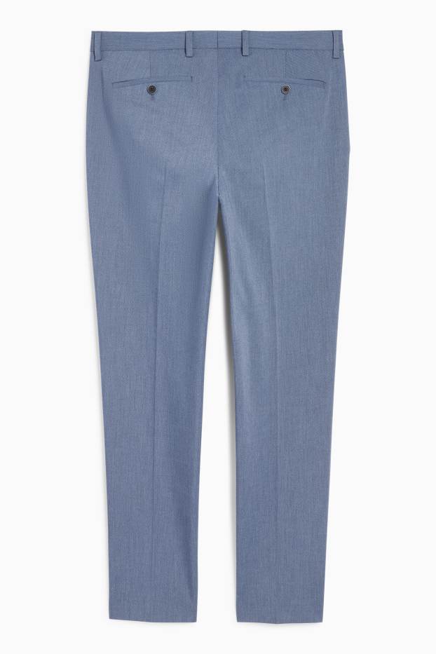 Hombre - Pantalón de vestir - colección modular - slim fit - Flex - azul