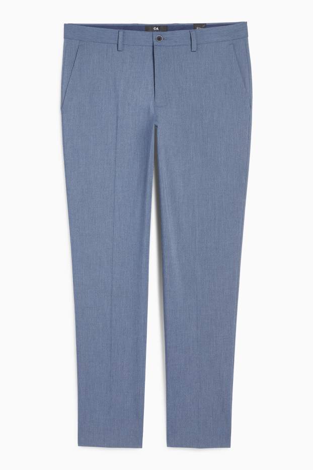 Hombre - Pantalón de vestir - colección modular - slim fit - Flex - azul