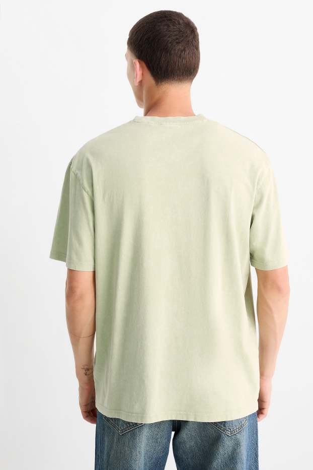 Heren - T-shirt - relaxed fit - mintgroen
