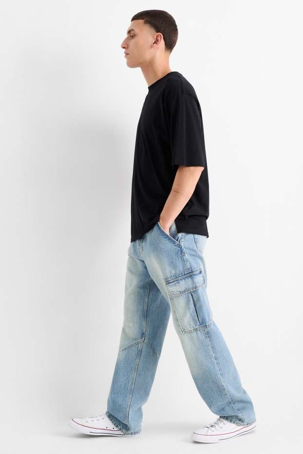 Men - Cargo jeans - denim-light blue