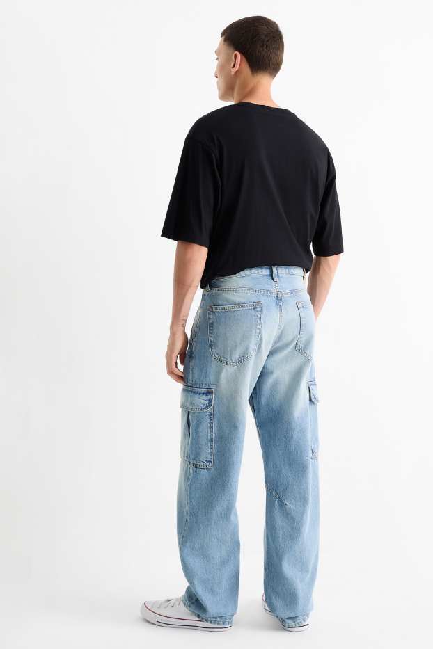 Men - Cargo jeans - denim-light blue