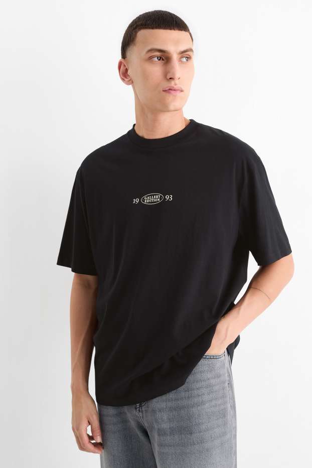 Herren - T-Shirt - Relaxed Fit - schwarz