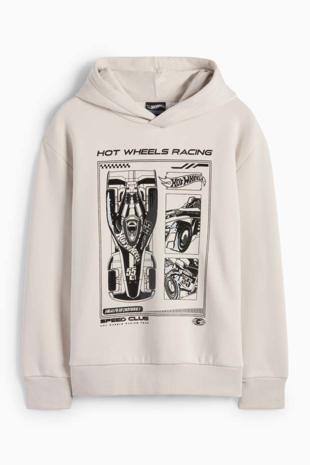 Bambini - Hot Wheels - felpa con cappuccio - beige