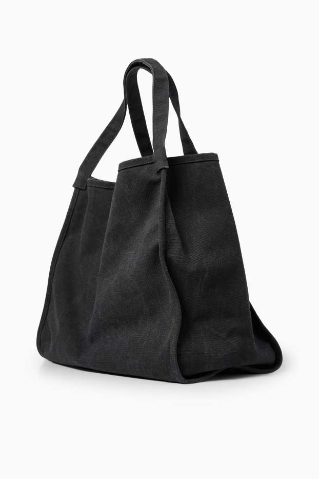 Dames - Grote shopper - zwart