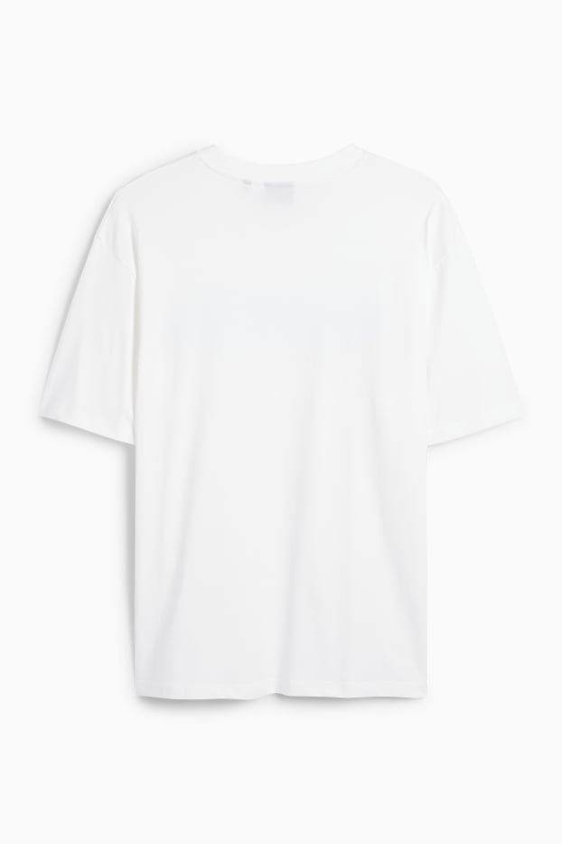 Heren - T-shirt - relaxed fit - wit