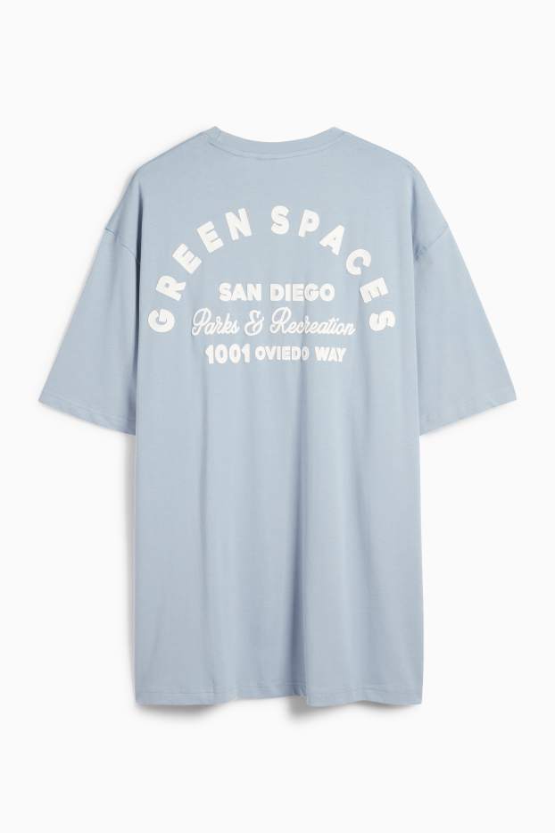 Hommes - T-shirt - relaxed fit - bleu clair