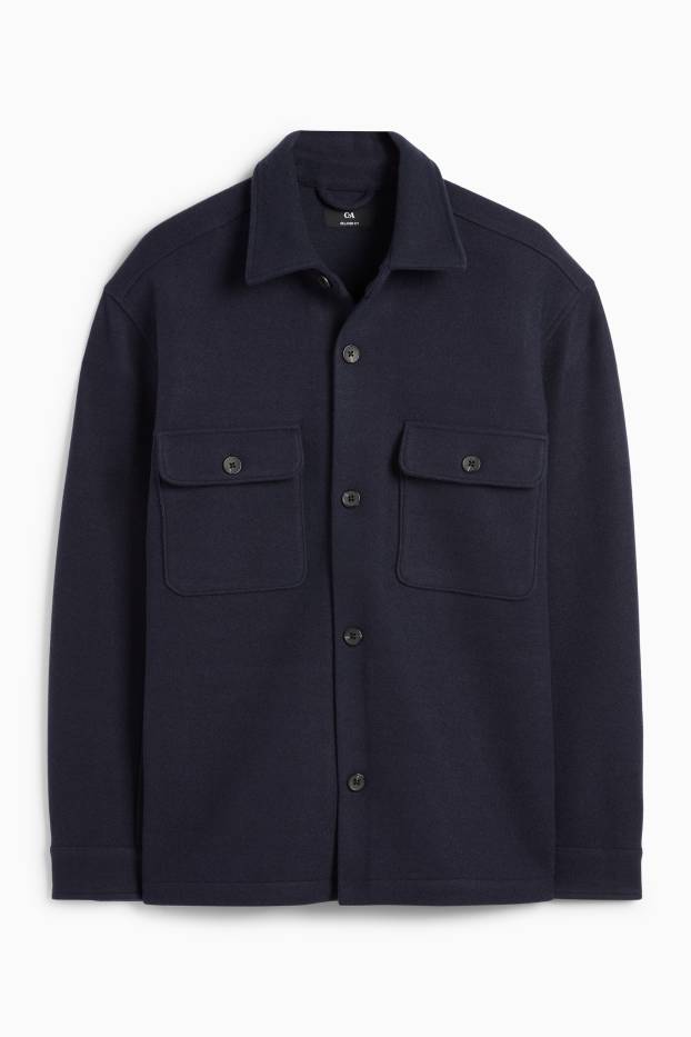 Hombre - Sobrecamisa - relaxed fit - Kent - azul oscuro