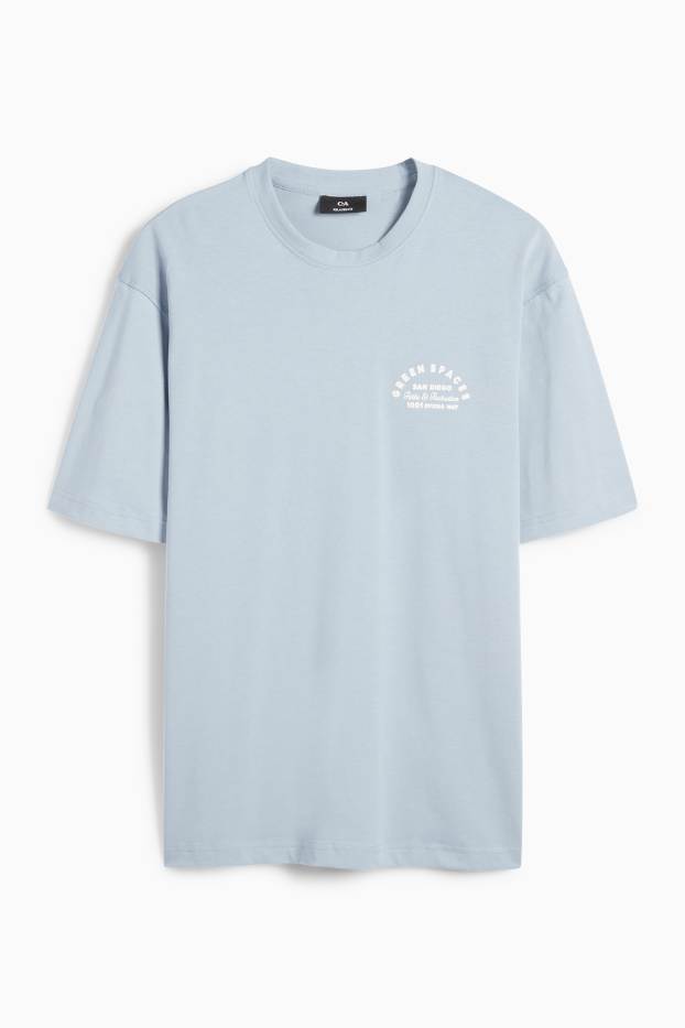 Uomo - T-shirt - relaxed fit - azzurro