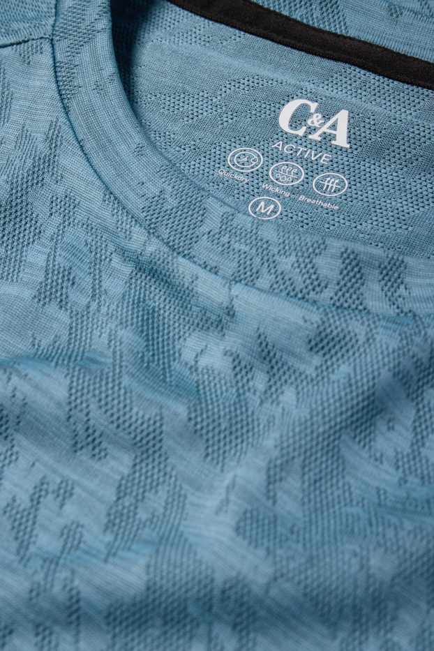 Hombre - Camiseta funcional - con textura - azul