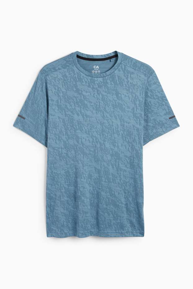 Hombre - Camiseta funcional - con textura - azul