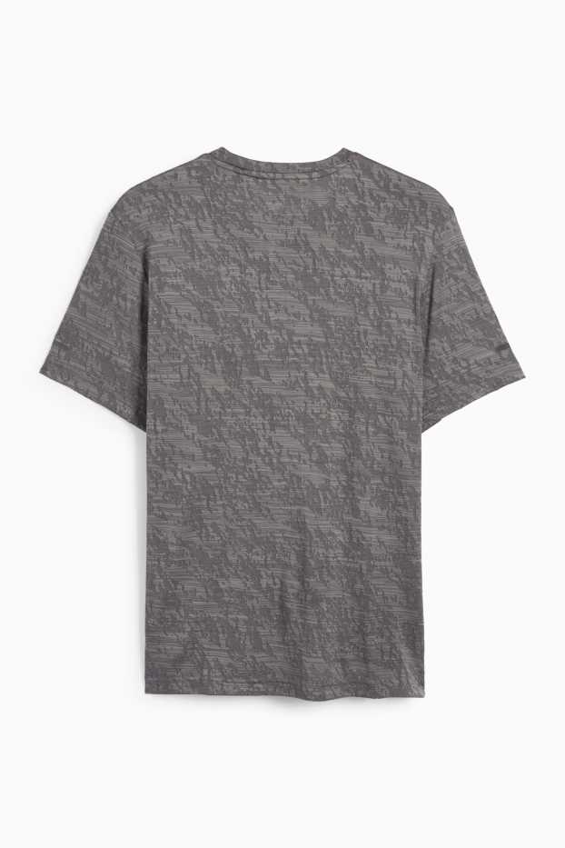 Hombre - Camiseta funcional - con textura - gris oscuro