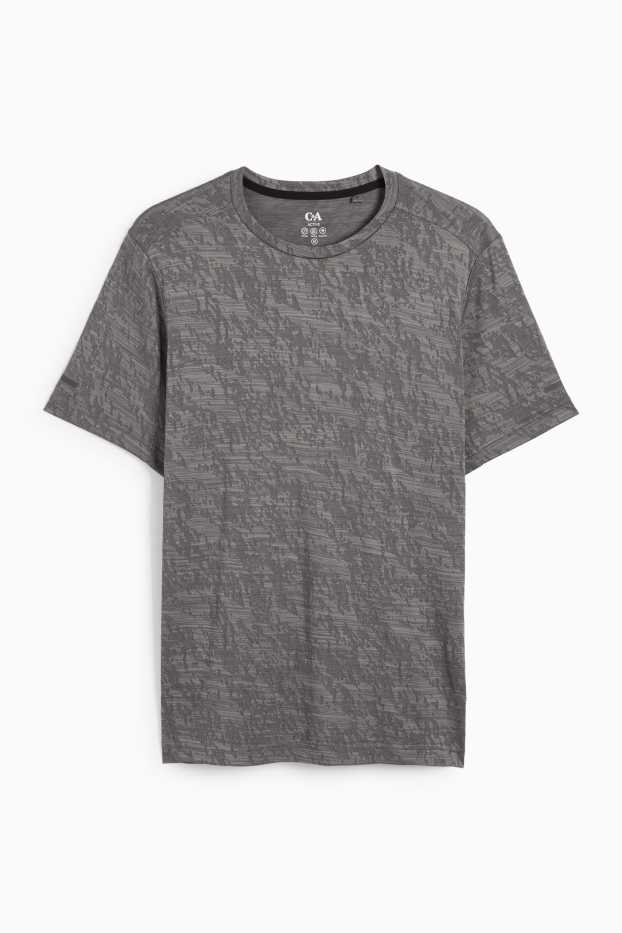 Hombre - Camiseta funcional - con textura - gris oscuro