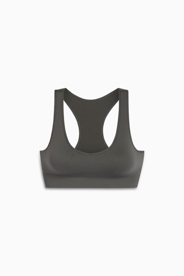 Women - Sports bra - padded - seamless - green