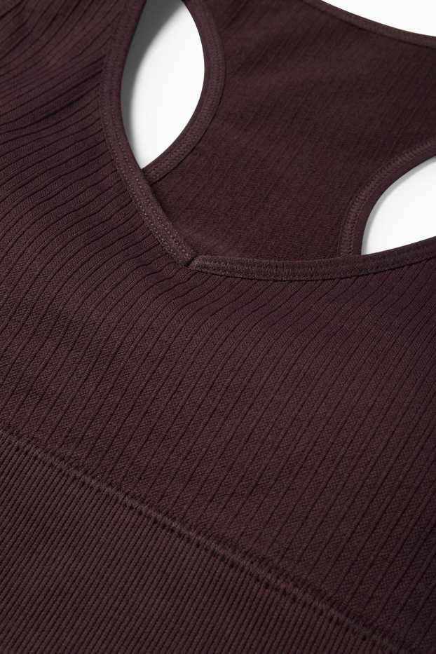 Damen - Funktions-BH - wattiert - seamless - dunkelbraun