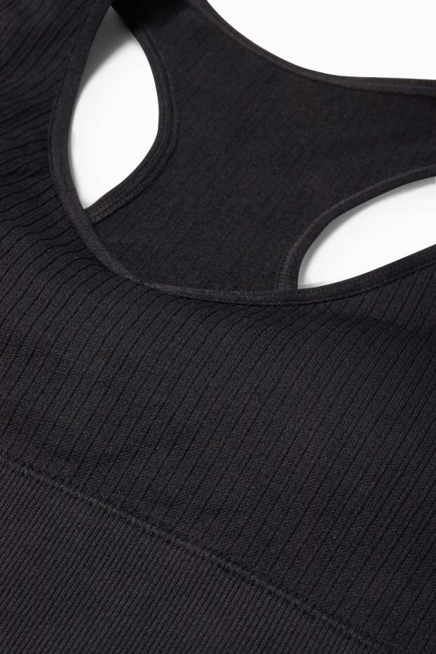 Femmes - Soutien-gorge de sport - ampliforme - sans coutures - noir
