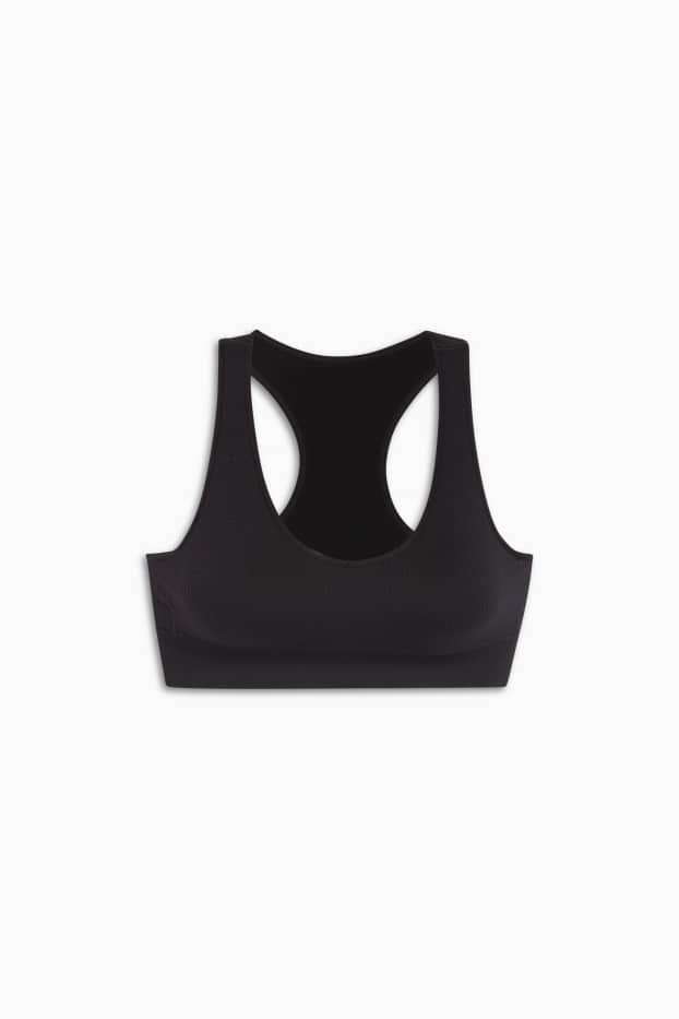 Femmes - Soutien-gorge de sport - ampliforme - sans coutures - noir