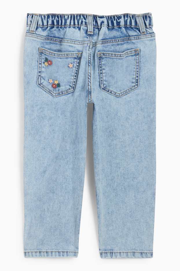 Children Girls - Floral - relaxed jeans - LYCRA® - denim-light blue