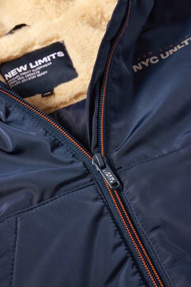 Kinder Buben - Jacke mit Kapuze - dunkelblau
